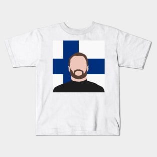 Valtteri Bottas Face Art - Flag Edition Kids T-Shirt